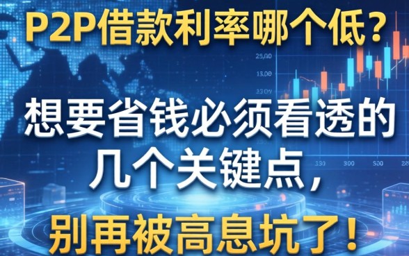 P2P借款利率哪个低？想要省钱必须看透的几个关键点，别再被高息坑了！