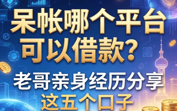 呆帐哪个平台可以借款？老哥亲身经历分享这五个口子