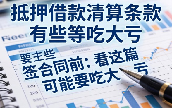 抵押借款清算条款有哪些？签合同前不看这篇可能要吃大亏