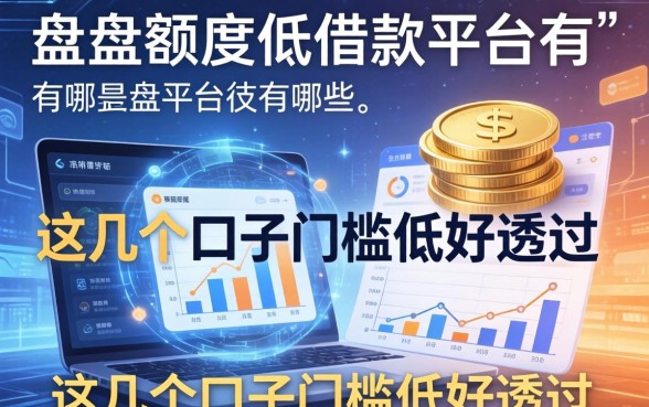 盘点额度低的借款平台有哪些,这几个口子门槛低好通过