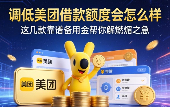 调低美团借款额度会怎么样，这几款靠谱备用金帮你解燃眉之急