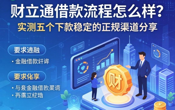 财立通借款流程怎么样？实测五个下款稳定的正规渠道分享