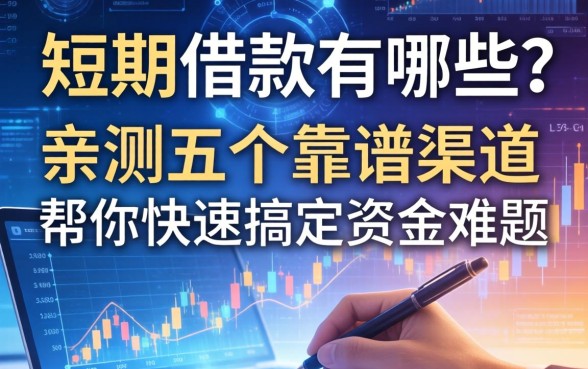 短期借款有哪些？亲测五个靠谱渠道帮你快速搞定资金难题