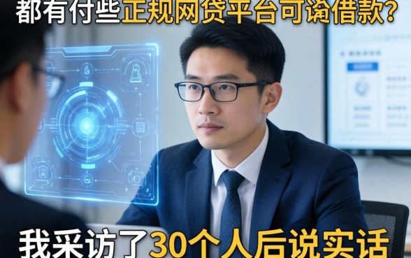 都有哪些正规网贷平台可以借款？我采访了30个人后说实话