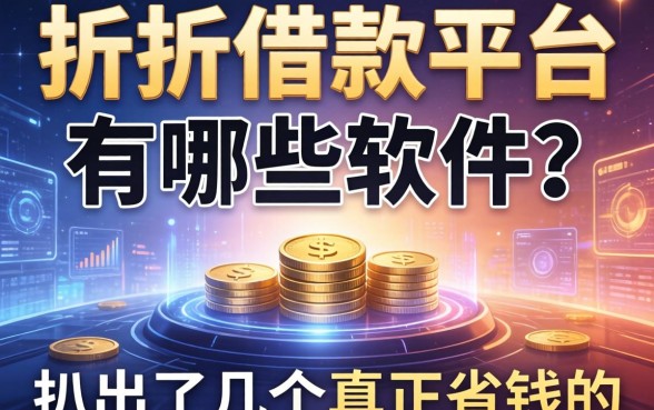打折借款平台有哪些软件？我扒出了几个真正省钱的