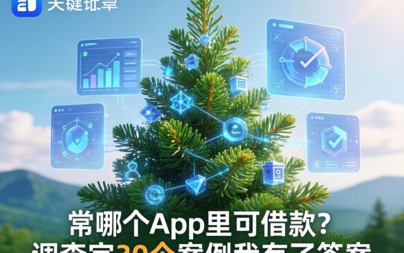 常青树在哪个app里可以借款？调查完30个案例我有了答案