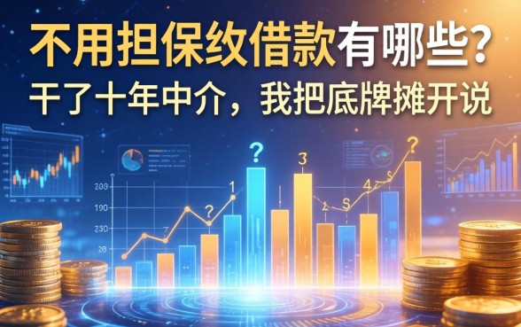 不用担保的借款有哪些？干了十年中介，我把底牌摊开说
