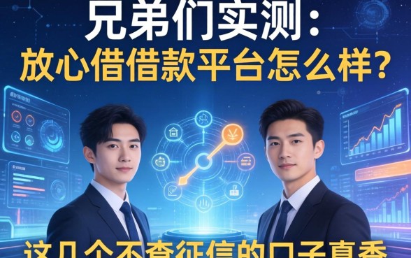 兄弟们实测：放心借借款平台怎么样？这几个不查征信的口子真香