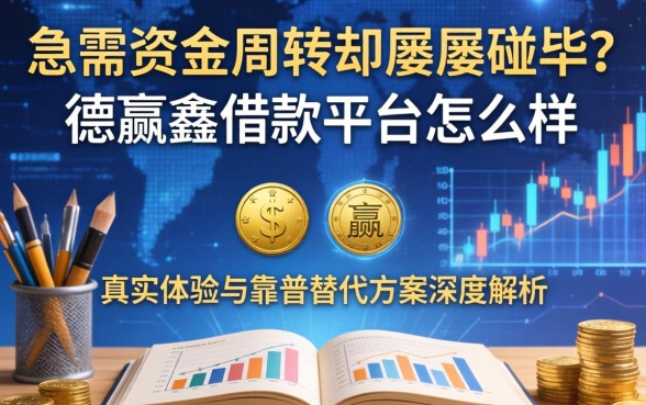 急需资金周转却屡屡碰壁？德赢鑫借款平台怎么样？真实体验与靠谱替代方案深度解析