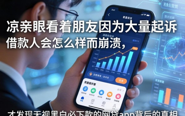 我亲眼看着朋友因为大量起诉借款人会怎么样而崩溃，才发现无视黑白必下款的网贷app背后的真相