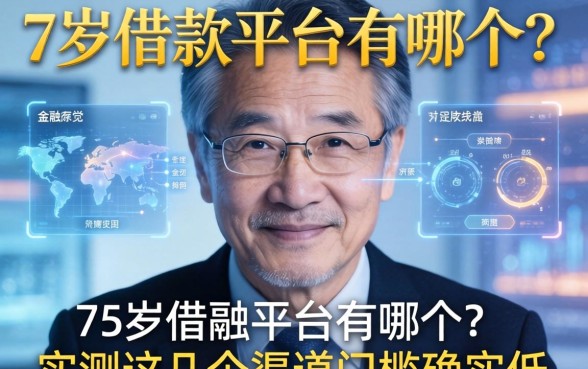 75岁借款平台有哪个？实测这几个渠道门槛确实低