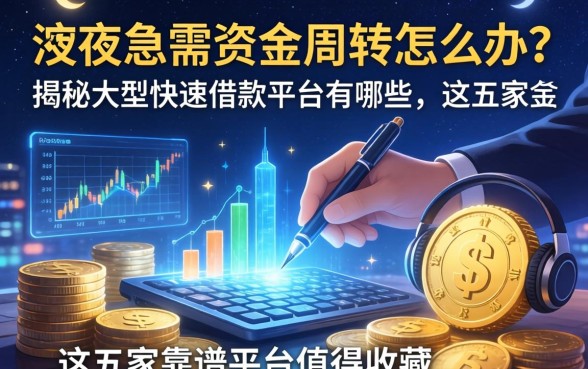 深夜急需资金周转怎么办？揭秘大型快速借款平台有哪些，这五家靠谱平台值得收藏