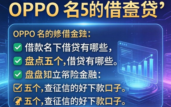 oppo名下的借款名下借贷有哪些？盘点五个不查征信的好下款口子