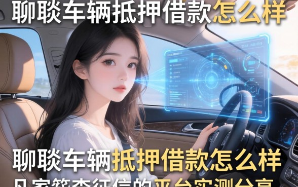 聊聊车辆抵押借款怎么样：这几家不查征信的平台实测分享