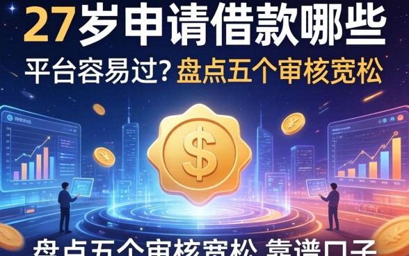27岁申请借款哪些平台容易过？盘点五个审核宽松的靠谱口子