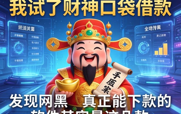 我试了财神口袋借款，发现网黑真正能下款的软件其实是这几款