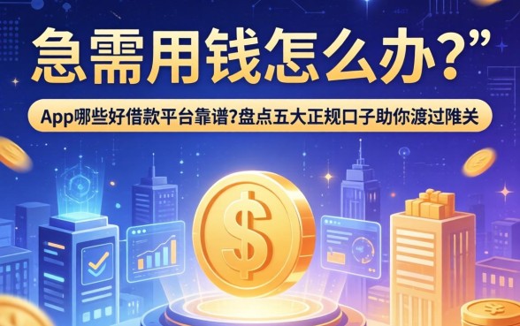 急需用钱怎么办？app哪些好借款平台靠谱？盘点五大正规口子助你渡过难关