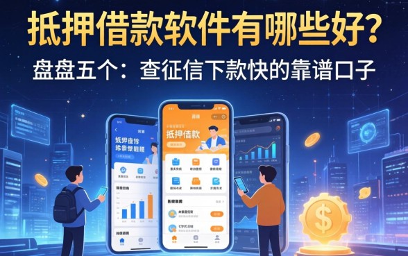 抵押借款的软件有哪些好？盘点五个不查征信下款快的靠谱口子