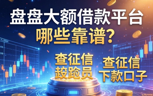 盘点大额借款平台哪些靠谱？分享五个不查征信的下款口子