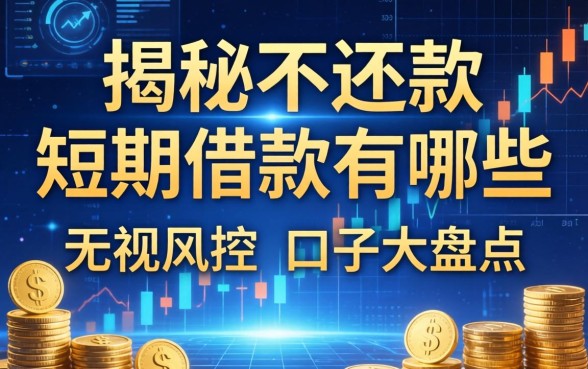 揭秘不还款的短期借款有哪些，无视风控的口子大盘点
