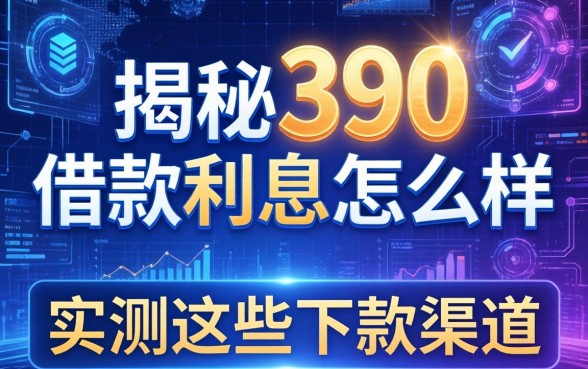 揭秘390借款利息怎么样，实测这些下款渠道