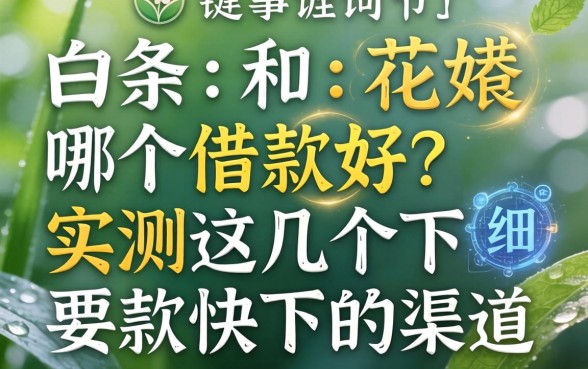 白条和花呗哪个借款好？实测这几个下款快的渠道