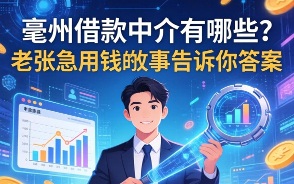 亳州借款中介有哪些？老张急用钱的故事告诉你答案