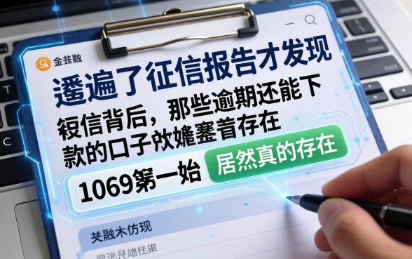 我翻遍了征信报告才发现，1069开头的短信背后，那些逾期还能下款的口子居然真的存在