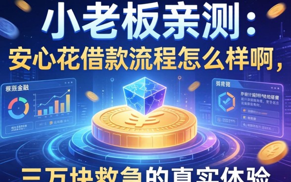 小老板亲测：安心花借款流程怎么样啊，三万块救急的真实体验