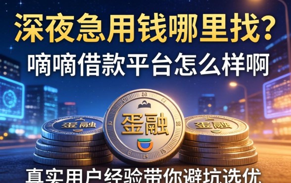 深夜急用钱哪里找？嘀嘀借款平台怎么样啊？真实用户经历带你避坑选优