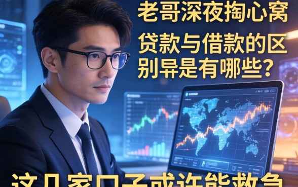 老哥深夜掏心窝：贷款与借款的区别有哪些？这几家口子或许能救急
