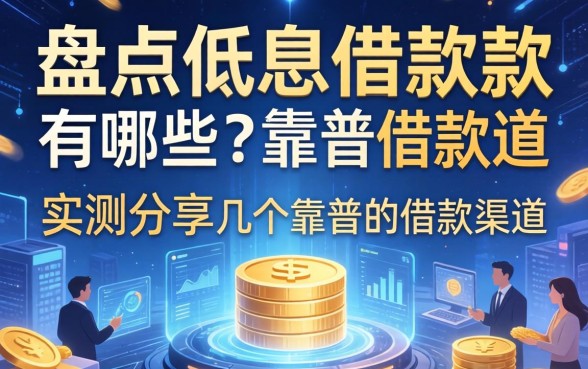 盘点低息借款款有哪些？实测分享几个靠谱的借款渠道