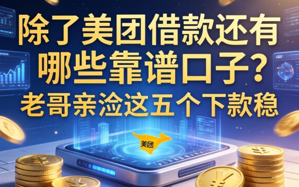 除了美团借款还有哪些靠谱口子？老哥亲测这五个下款稳