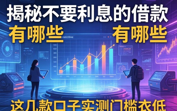 揭秘不要利息的借款有哪些，这几款口子实测门槛很低