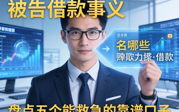被告的借款事由有哪些？盘点五个能救急的靠谱口子