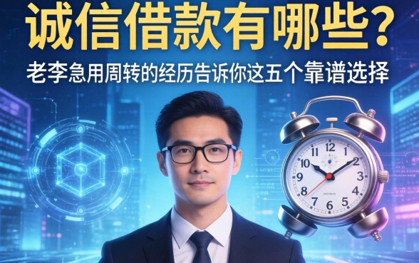 诚信借款有哪些？老李急用周转的经历告诉你这五个靠谱选择