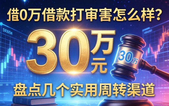 30万借款打官司怎么样？盘点几个实用的周转渠道