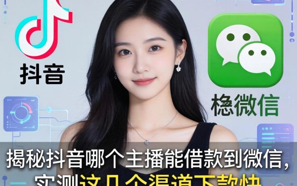 揭秘抖音哪个主播能借款到微信，实测这几个渠道下款快