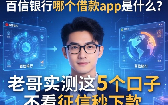 百信银行哪个借款app是什么？老哥实测这5个口子不看征信秒下款
