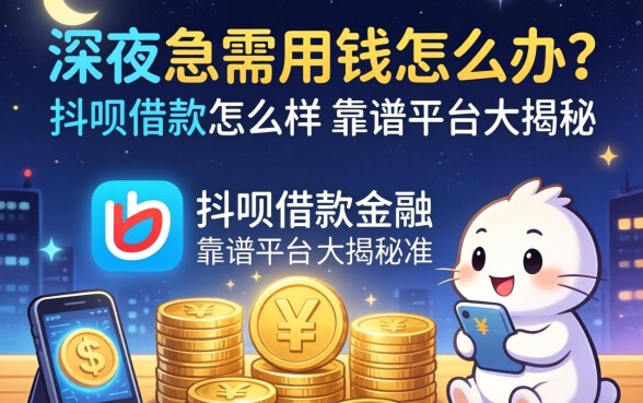 深夜急需用钱怎么办？抖呗借款怎么样？靠谱平台大揭秘