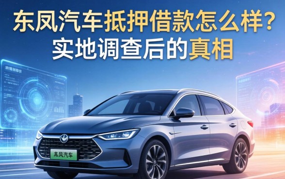 东凤汽车抵押借款怎么样？实地调查后的真相