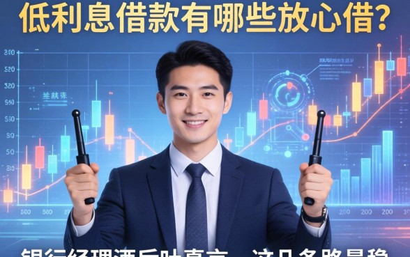 低利息借款有哪些放心借？银行经理酒后吐真言，这几条路最稳