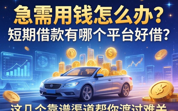 急需用钱怎么办？短期借款有哪个平台好借？这几个靠谱渠道帮你渡过难关