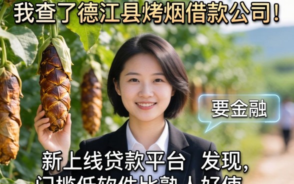 我查了德江县烤烟借款公司，发现新上线贷款平台门槛低软件比熟人好使