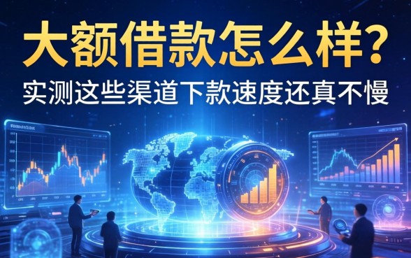 大额借款怎么样?实测这些渠道下款速度还真不慢