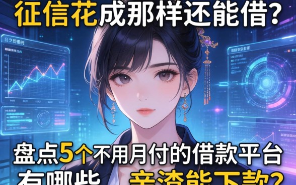 征信花成那样还能借？盘点5个不用月付的借款平台有哪些，亲测能下款