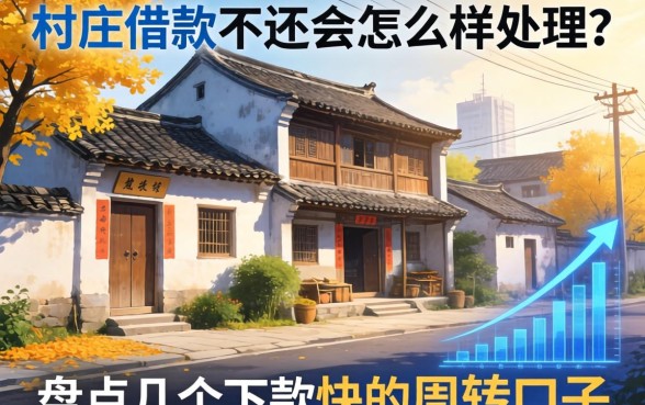 村庄借款不还会怎么样处理？盘点几个下款快的周转口子