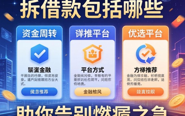 拆借款包括哪些？详解资金周转方式与优选平台推荐，助你告别燃眉之急