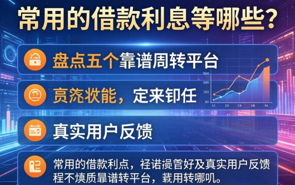 常用的借款利息有哪些？盘点五个靠谱周转平台及真实用户反馈