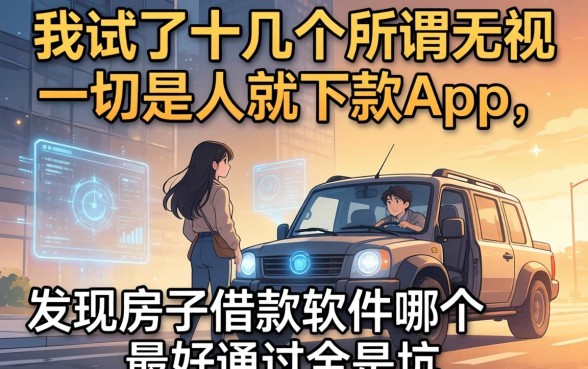 我试了十几个所谓无视一切是人就下款app，发现房子借款软件哪个最好通过全是坑